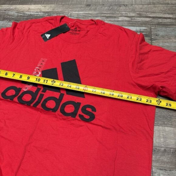 Adidas Red Men's Graphic T-Shirt The Ultimate Tee Logo Shirt Short Sleeve XL - Picture 6 of 6